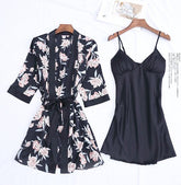 Black 2-piece sleepwear - WomanLikeU